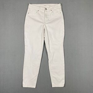 Old Navy OG Straight High Rise Smooth Pocket Jeans Womens 6 White Calla Lily